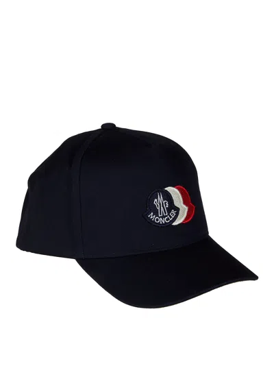 Moncler Junior Mini Baseball Hat In Blu