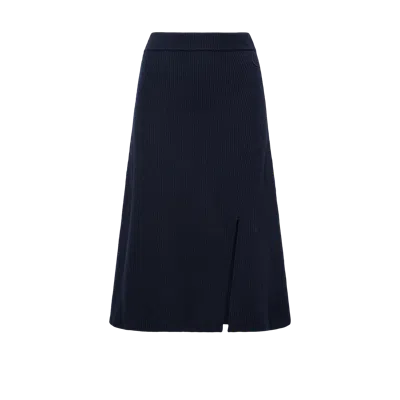 Moncler Jupe Midi En Laine Et Cachemire