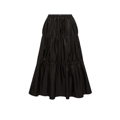 Moncler Jupe Mi-longue À Volants, Femme, Noir, Taille: 46 In Black