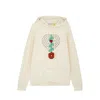 Moncler Jw Anderson Embroidered Hoodie In Beige