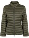 Moncler Short Dark Green Igelle Down Jacket In Green