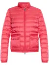 Moncler Lans Down Puffer Jacket In Burgundy
