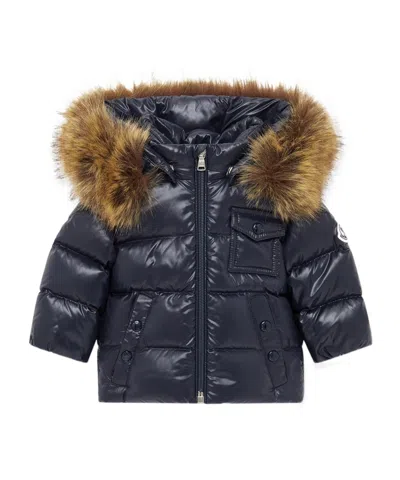 Moncler K2 Hooded Faux Fur-trimmed Down Jacket In Silver
