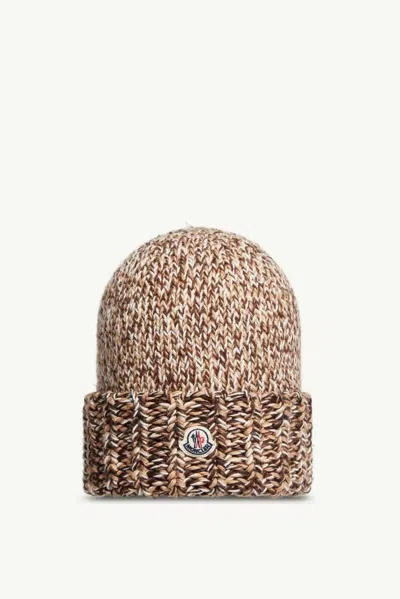 Moncler K20933b00039m1282 Chunky Knit Beanie In Tan
