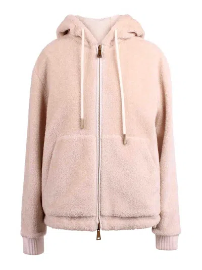 Moncler Reversible Padded Sweatshirt In Neutral