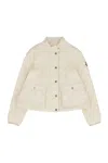 Moncler Kamaria Techno Fabric Jacket In Panna