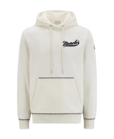 Moncler Kangaroo-pocket Hoodie In White