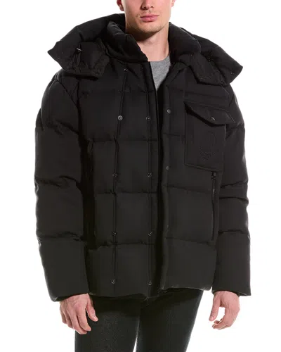 Moncler Karakorum Logo-print Quilted Stretch-ponte Down Hooded Jacket In Black