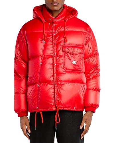 Moncler Karakorum Hooded Down Puffer Jacket In Red