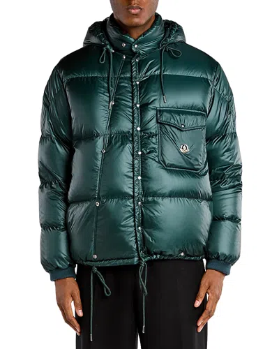 Moncler Karakorum Hooded Down Puffer Jacket In Green