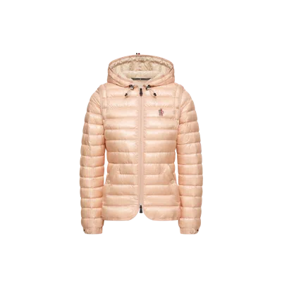 MONCLER MONCLER DOUDOUNE COURTE 2-EN-1 KARURA À CAPUCHE, FEMME, ROSE, TAILLE: 0
