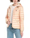 Moncler Grenoble Karura Short Transformable Down Jacket Pink In Orange