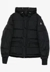 Moncler Quilted Hooded Jacket In Black