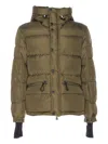 Moncler Grenoble Short Down Jacket With Hood In Green