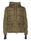 Moncler Grenoble Short Down Jacket With Hood In Green