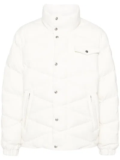 Moncler Kaver Corduroy Padded Jacket In Neutrals
