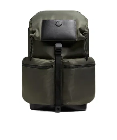 Moncler Kenton Drill Backpack In Green