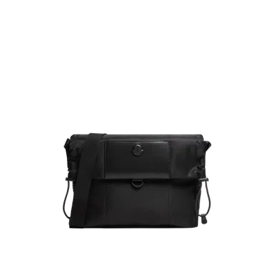 Moncler Kenton Drill Messenger Bag In Black
