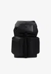 Moncler Kenton Drill Nylon Backpack With Logo Patch In Black