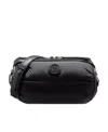 Moncler Keoni Logo Patch Padded Crossbody Bag In Black