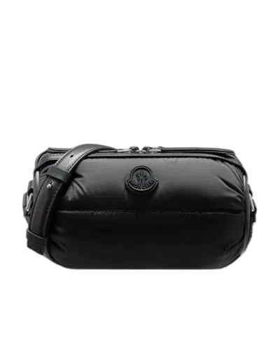 Moncler Keoni Logo Patch Padded Crossbody Bag In Black