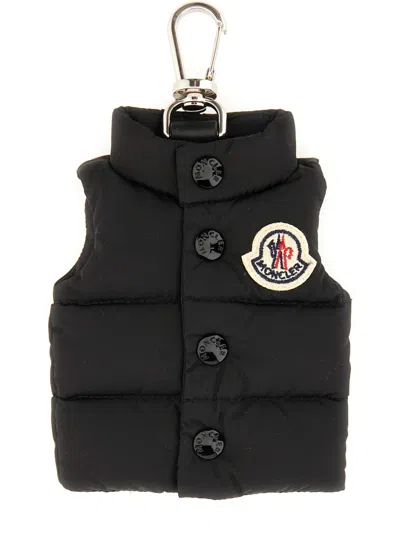 Moncler Keychain In The Shape Of A Vest In Black