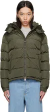 Moncler Khaki Galion Hooded Short Down Jacket