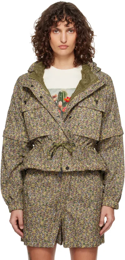 Moncler Khaki Limosees Field Jacket In Multi