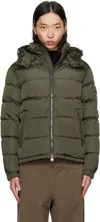 Moncler Khaki Galion Hooded Short Down Jacket