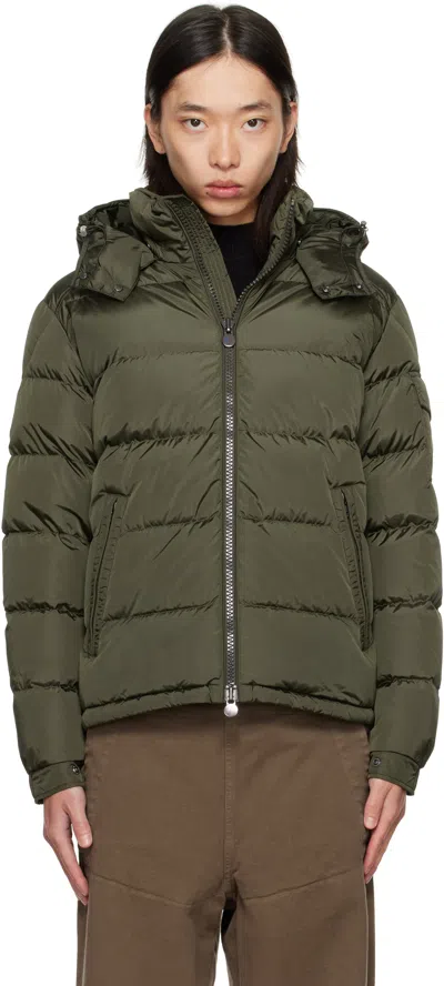 MONCLER KHAKI MAYA MATTE SHORT DOWN JACKET