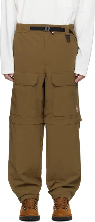 Moncler Khaki Sportivo Zip-off Cargo Pants