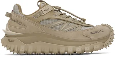Moncler Khaki Trailgrip Low Top Sneakers In 23s - Light Mud
