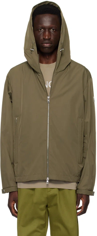 Moncler Khaki Traversier Jacket In Dark Olive Green 823