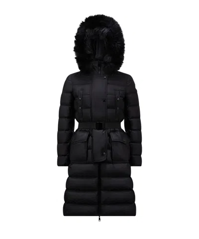 MONCLER MONCLER KHLOE LOGO PATCH BELTED JACKET