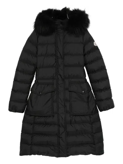 Moncler Khloesse Trimmed Quilted Coat In Black