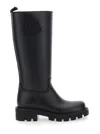 Moncler `kickstream` High Rain Boots In Black