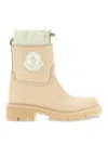 Moncler Kickstream Drawstring Logo-patch Rain Boots In Neutral