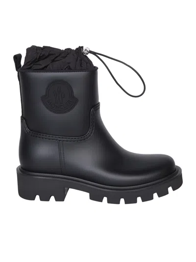 MONCLER KICKSTREAM BLACK ANKLE BOOTS