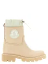 Moncler Kickstream Drawstring Logo-patch Rain Boots In Neutral