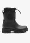 Moncler Kickstream Drawstring Rain Boots In Black