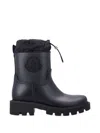 Moncler Kickstream Drawstring-top Logo-patch Ankle Boots In Black
