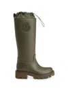 Moncler Knee High Boots Adjustable Top Chunky Sole In Green