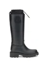 Moncler Rubber Kickstream Boots With Drawstring In Black
