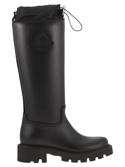 Moncler Kickstream High Rain Boots In Black