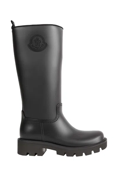 Moncler Kickstream High Rain Boots In Black
