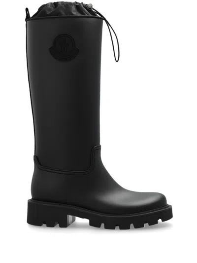 Moncler Kickstream High Rain Boots In Black