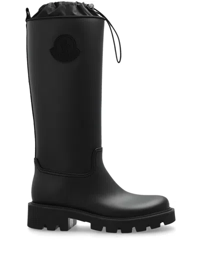 MONCLER KICKSTREAM HIGH RAIN BOOTS BLACK