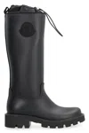 Moncler Rubber Kickstream Boots With Drawstring In Black