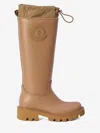 Moncler Kickstream Knee-high Rain Boots In Brown