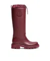 Moncler Kickstream Knee High Rain Boot In Burgundy